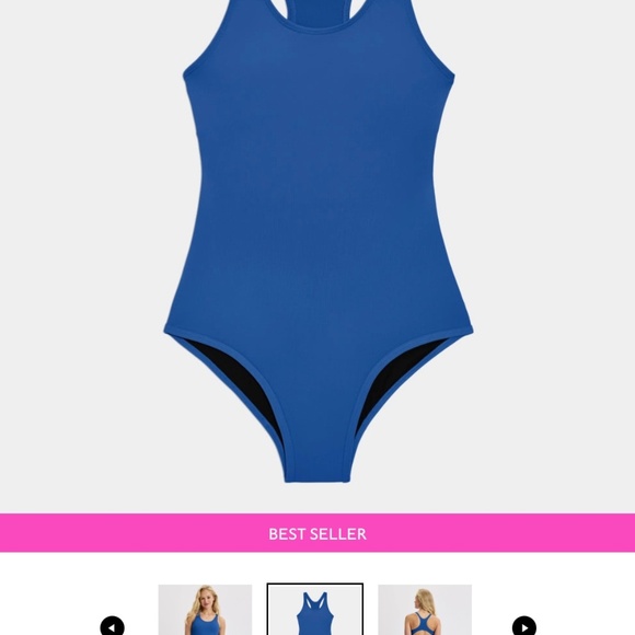NEW Knix TEEN PERIOD Swim Sport One-Piece SWIMSUIT, Size SMALL, Shady Blue - Picture 3 of 6